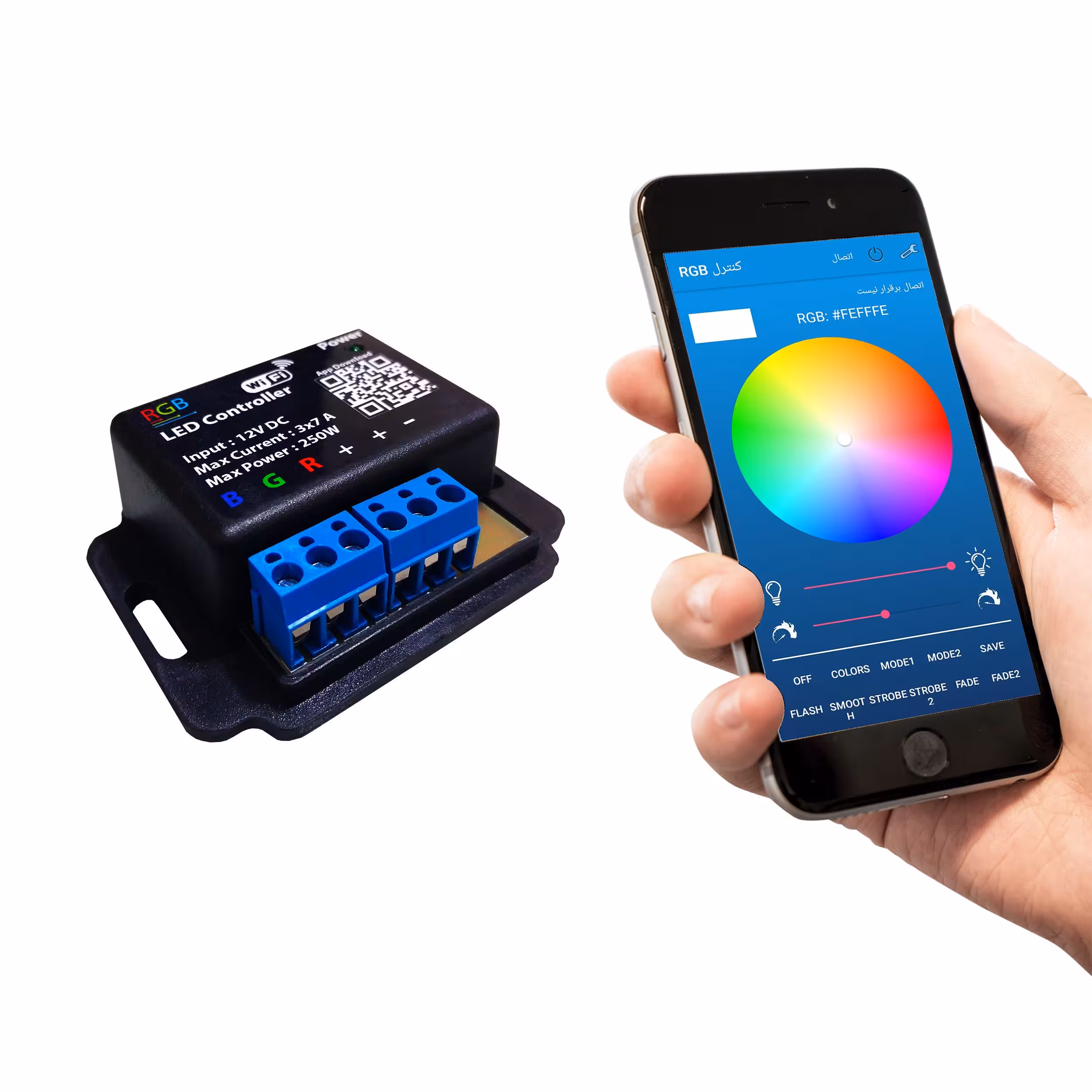 برد کنترل ریسه RGB