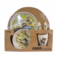 ست ظرف غذای بامبو 5 تیکه کوکو