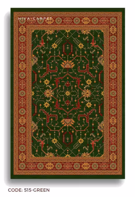 فرش هیوا کلکسیون بوستان کد 515 سبز