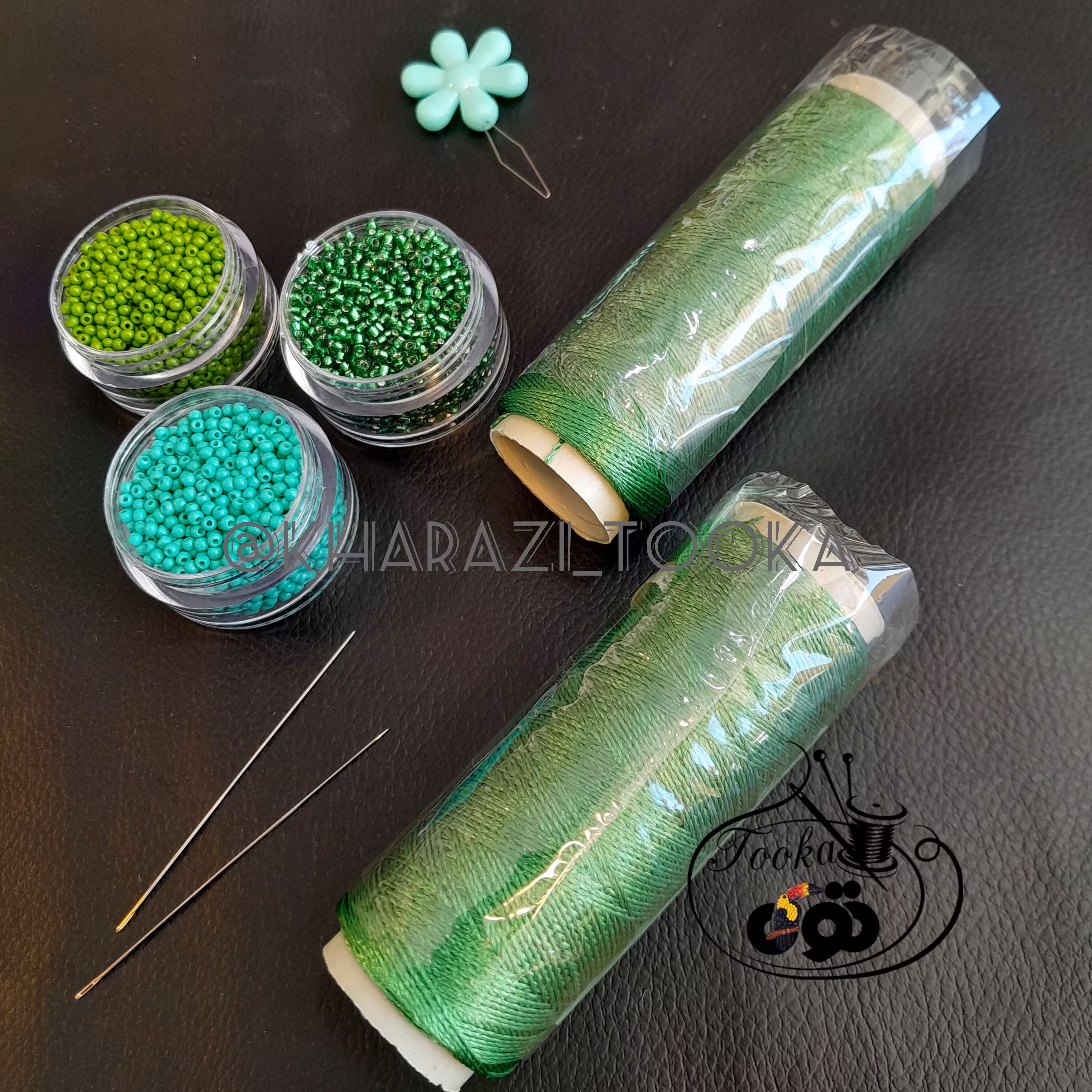 نخ ابریشمی 2 سبز