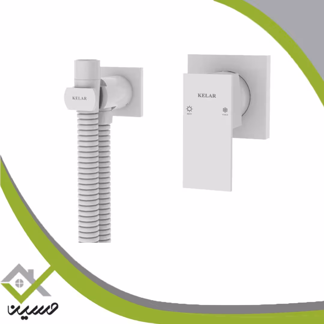 ملزومات توالت لاکچری توکار کلار مدل فلت سفید(هزینه ارسال پس کرایه است)