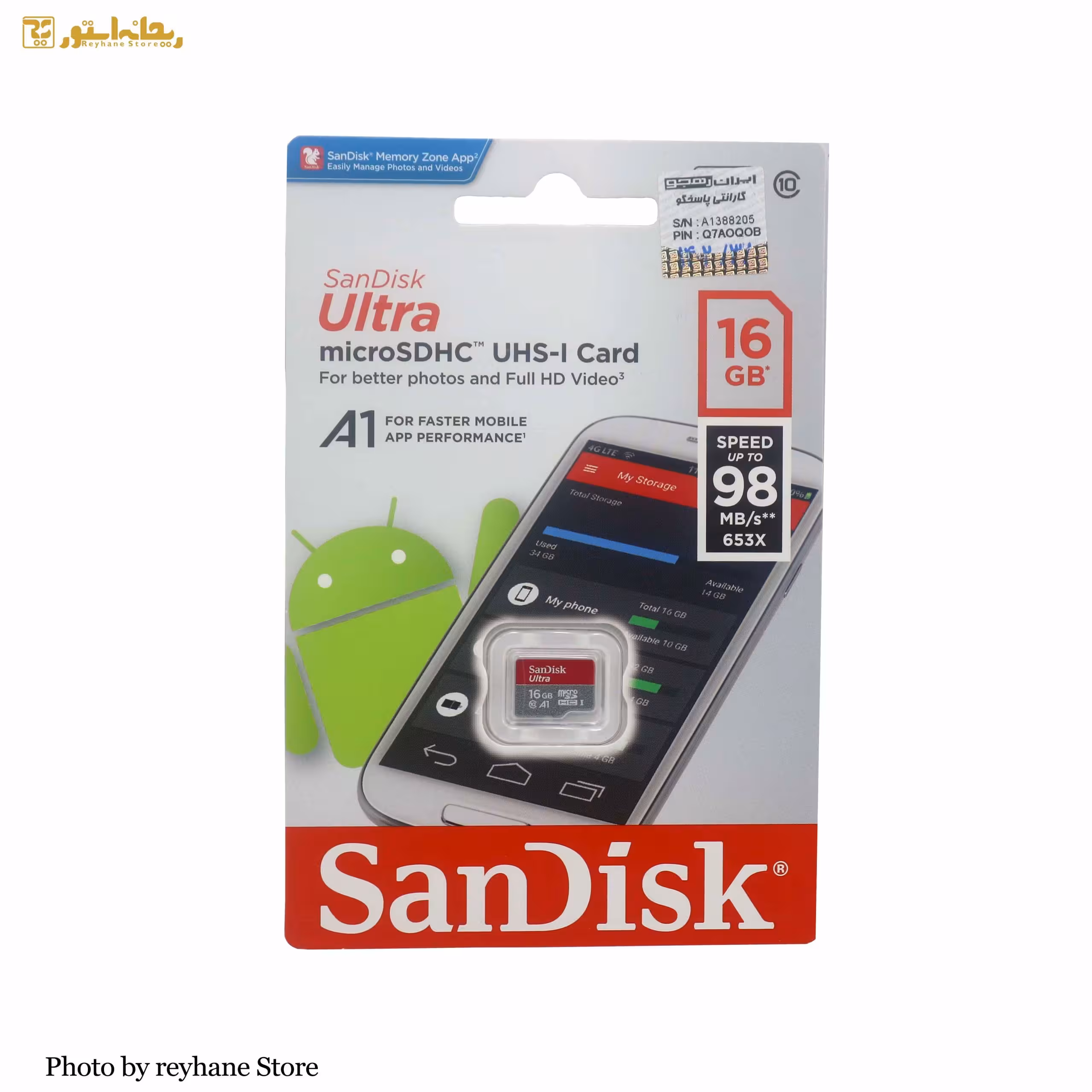 کارت حافظه microSDHC UHS-I سن دیسک ظرفیت 16گیگابایت