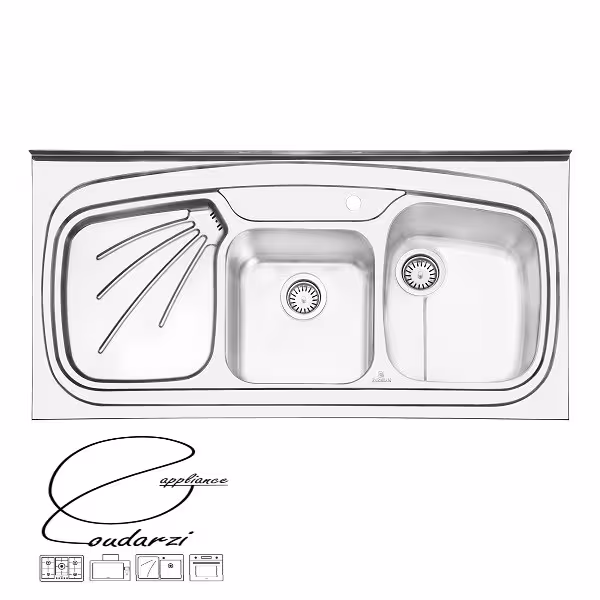 سینک پرنیان استیل مدل PS1107 روکار