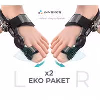 آتل شب اصلاح انحراف انگشت شست پا INVOKER | بسته 2 عددی | قابل تنظیم برای انواع سایز پا | مناسب برای درمان هالوکس والگوس و بیرون‌زدگی استخوان (بونیون) | کاهش درد و فشار در طول شب | طراحی ارگونومیک با بندهای قابل تنظیم | مناسب برای استفاده خانگی و ارتوپدی | ساخته‌شده از مواد نرم و راحت