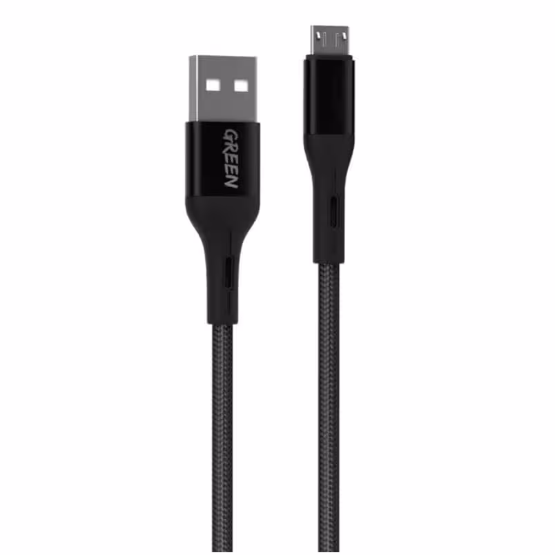 کابل USB-A به میکرو گرین Green Braided USB-A to micro cable 3m