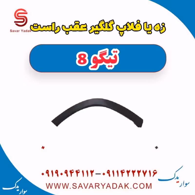 زه یا فلاپ گلگیر عقب راست تیگو 8