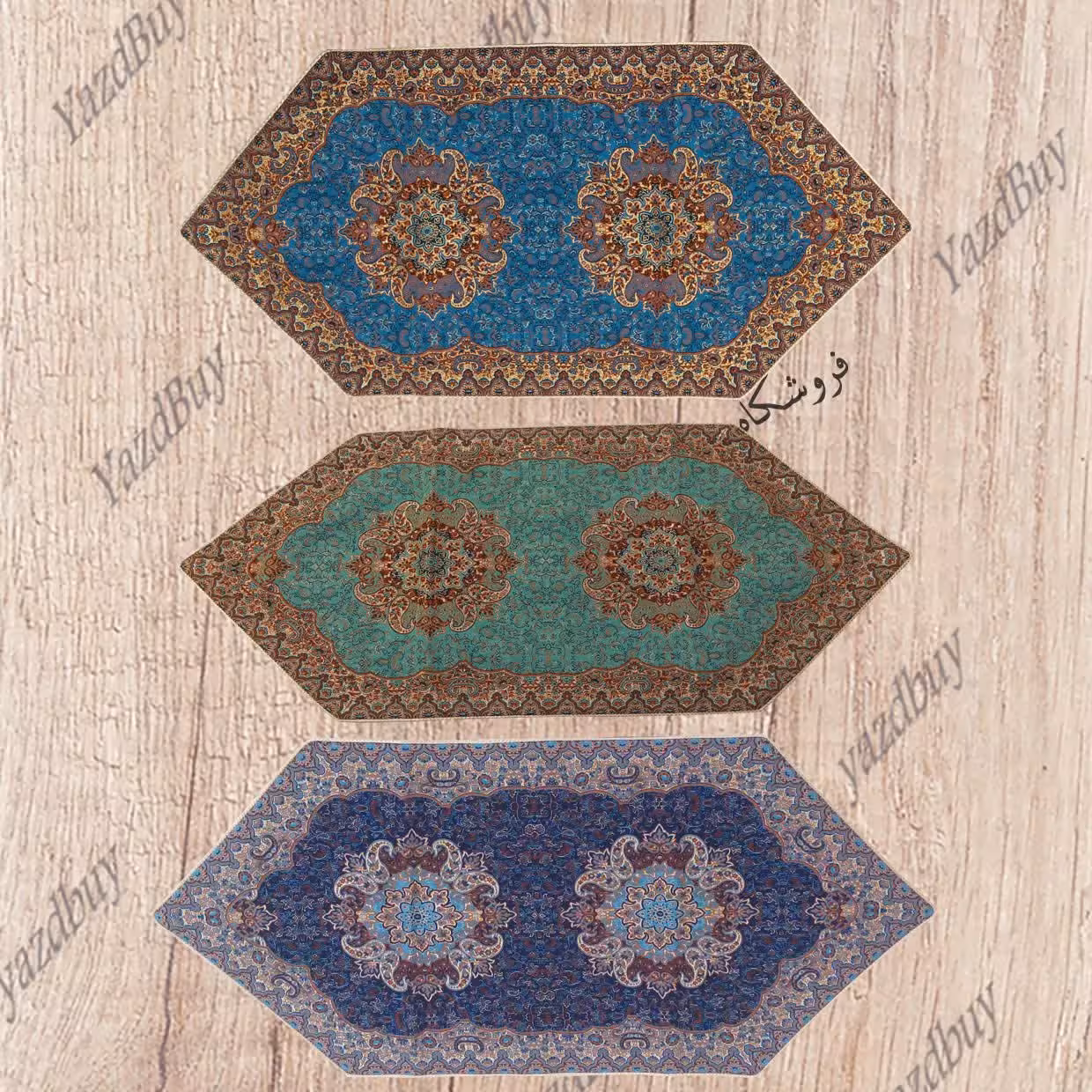 رانر جلو مبلی ترمه طرح نسترن با تنوع رنگی جذاب