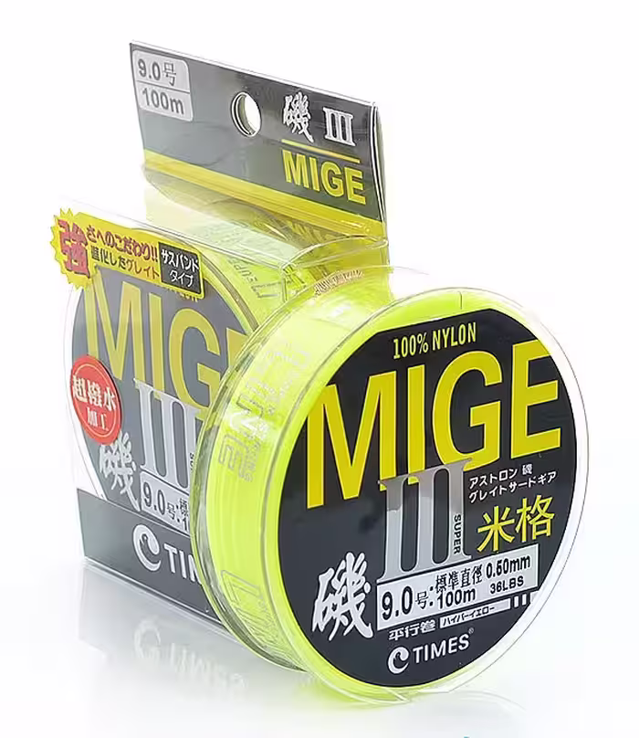 نخ ماهیگیری مونو فیلامنت نایلون MIGE 100M SIZE 0.20mm