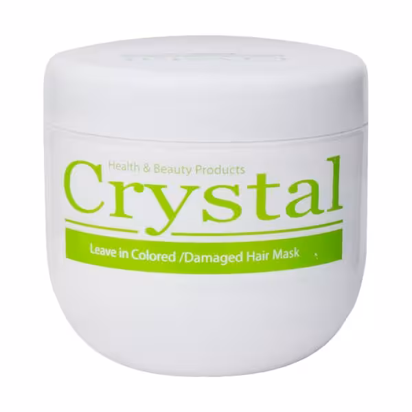 ماسک مو تثبیت کننده رنگ بدون آبکشی کریستال مناسب موهای خشک آسیب دیده 500 میلی لیتر