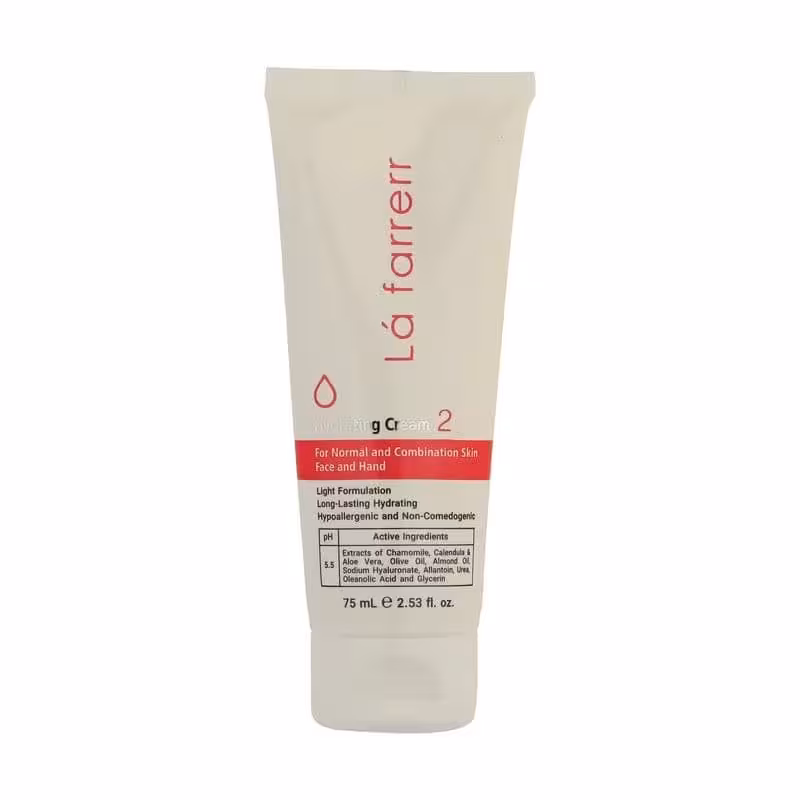کرم مرطوب کننده صورت و دست مخصوص پوست نرمال و مختلط لافارر
