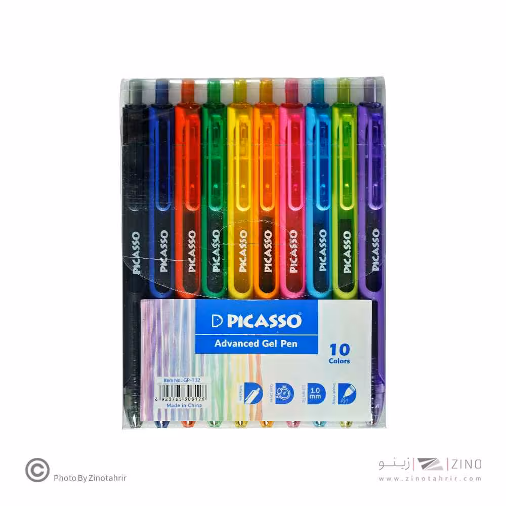 روان نویس1/0ژل فشاری 10رنگ پیکاسو کدGP-132