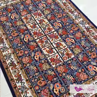 گلیم ماشینی 6 متری طرح گلنوش سرمه ای