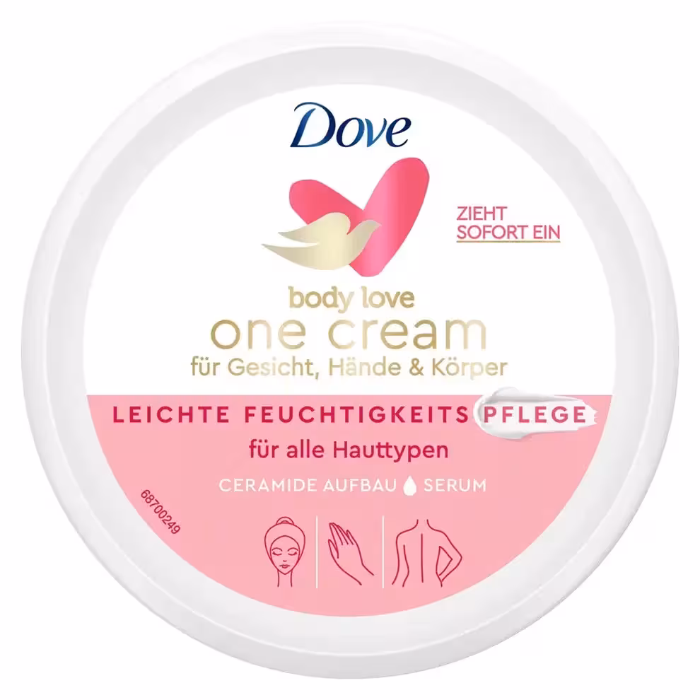 کرم مرطوب کننده 48 ساعته دست و صورت و بدن داو مدل Dove Body Love One Cream Light Moisturizer حجم 250 میل