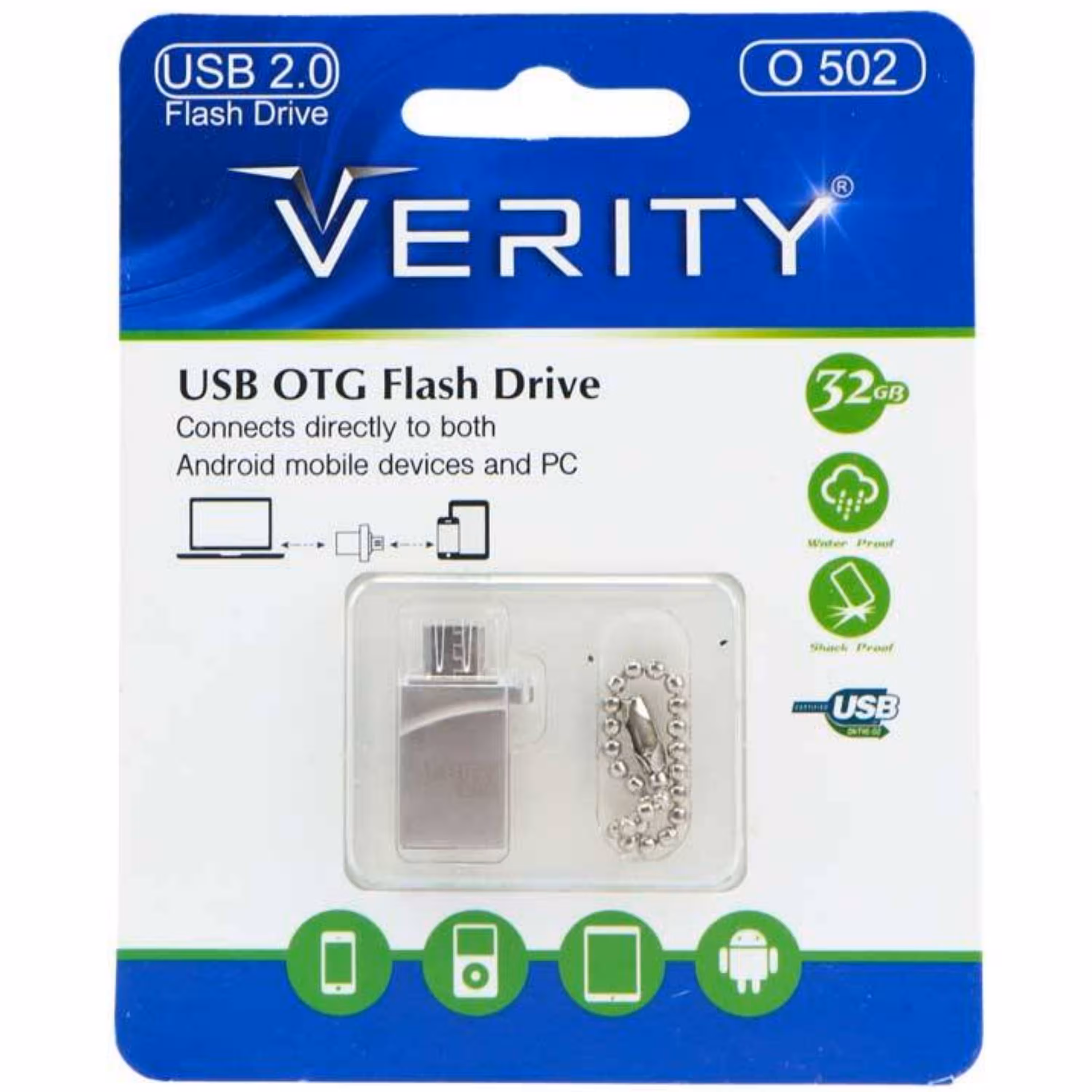 فلش 32GB OTG Verity O502 با گارانتی مادام العمر
