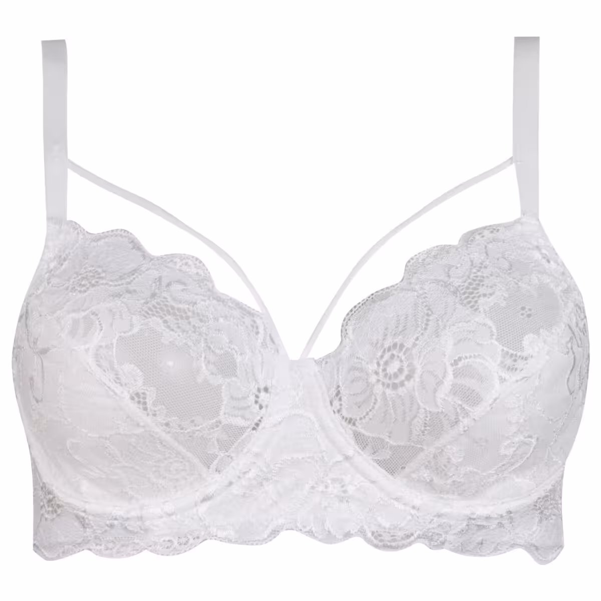 سوتین زنانه مدل هارنس فنردار سفید کد 5045