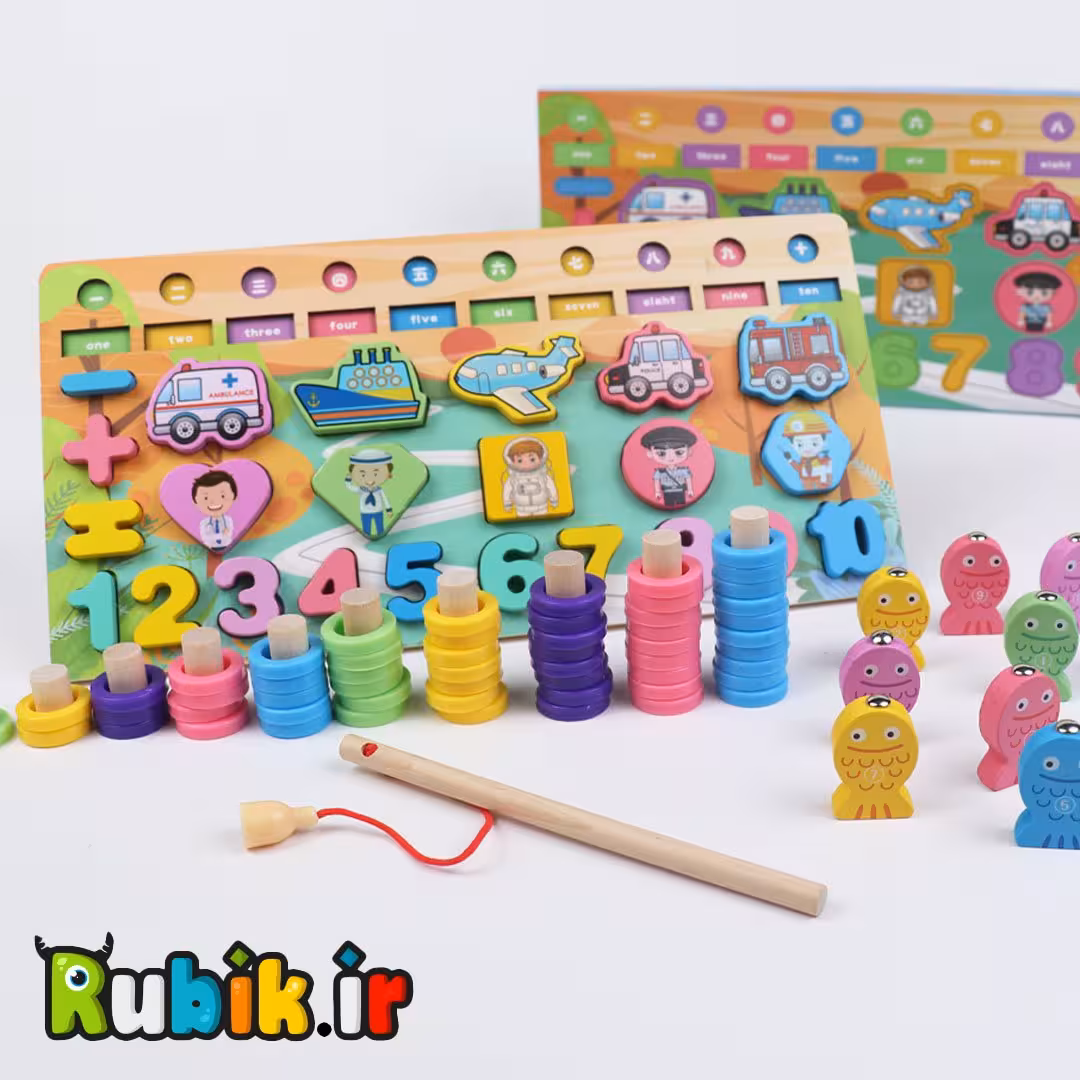 تخته چوبی چندکاره ریاضیات و اشکال fu115