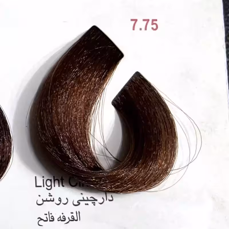 دارچینی روشن 7.75 ،رنگ مو کم آمونیاک پیلون ویک عدد اکسیدان | amazonchi