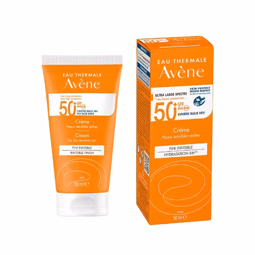 کرم ضد آفتاب آبرسان 8 ساعته بی‌رنگ اون Avene حجم 50 میلی‌لیتر SPF50