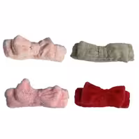 هدبند حوله ای آرایشی طرح پاپیون