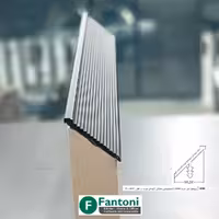 پروفیل دور درب 16mm آلومینیومی مشکی آنودایز مورب با طول 3000mm فانتونی i040