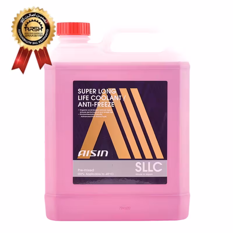 ضدیخ آیسین قرمز مدل SLLC حجم 4 لیتر (50 درصد -40 درجه) ساخت کره برچسب دار