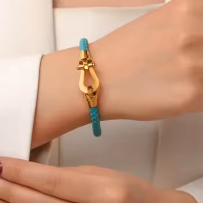 دستبند FRED اصلی (حک شده) بافت چرمی