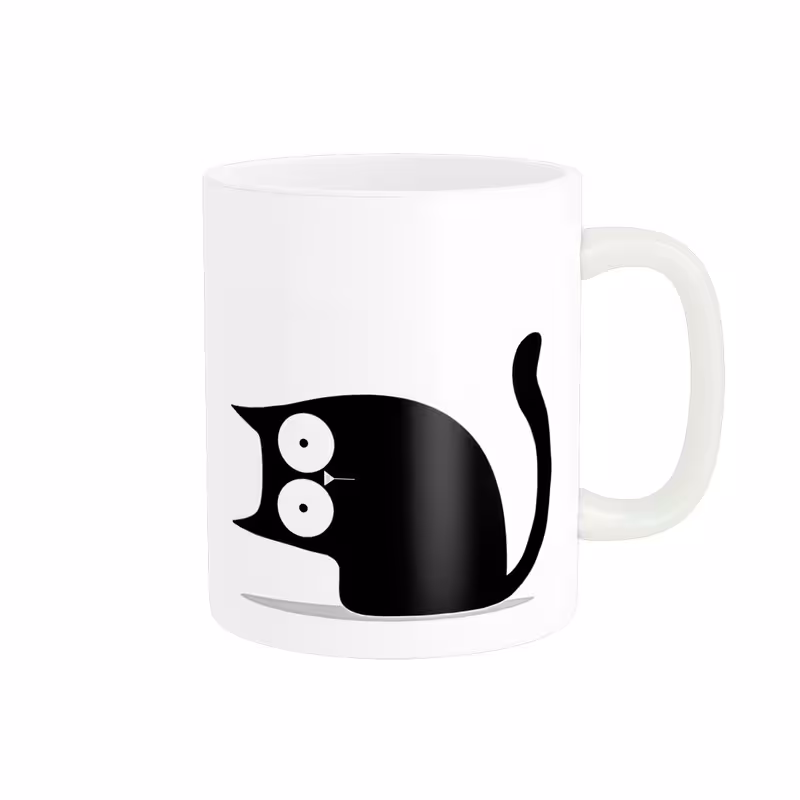 ماگ زیگورات مدل گربه سیاه فانتزی کد 2965
