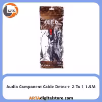 کابل Audio Component Cable 2 To 1 Detex  Black طول 1.5m