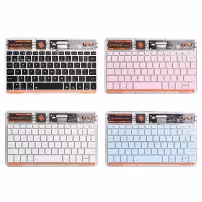 کیبورد بیسیم شفاف کوتسی مدل wireless keyboard transparent 84012