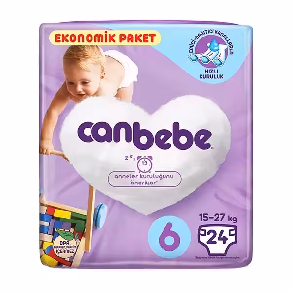 پوشک بچه جان به به سایز 6 بسته 24 عددی