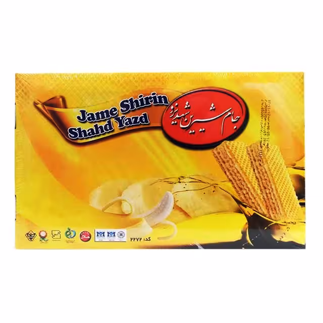 ویفر موزی جام شیرین شهد یزد 500 گرمی