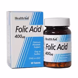 قرص فولیک اسید 400 میکروگرم هلث اید