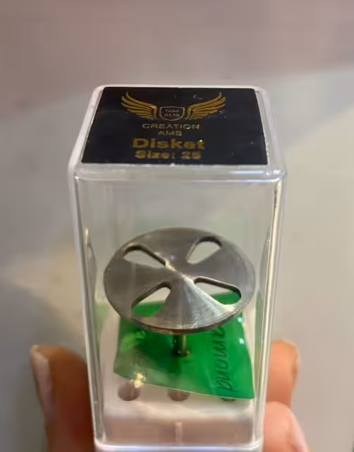 دیسک پدیکور فلزی قطر 25 میل درجه یک حفره دار