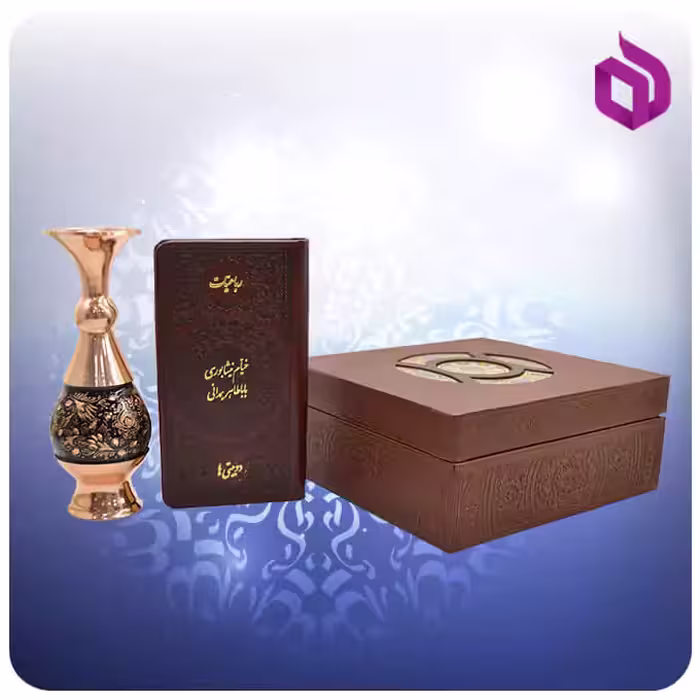 خيام و باباطاهر پالتويی چرم با گلدان الماس تراش 16
