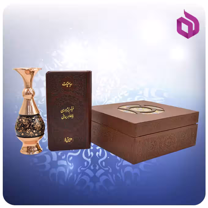 خيام و باباطاهر پالتويی چرم با گلدان الماس تراش 16