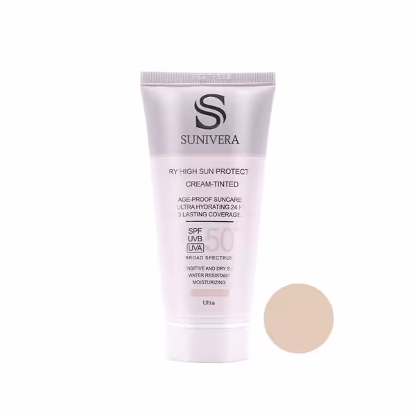 کرم ضد آفتاب رنگی پوست خشک سانیورا SPF 50 SUNIVERA (بژ 1.5)
