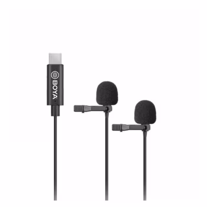 میکروفن یقه ای بویا BOYA BY-M3D Dual Lavalier Microphone