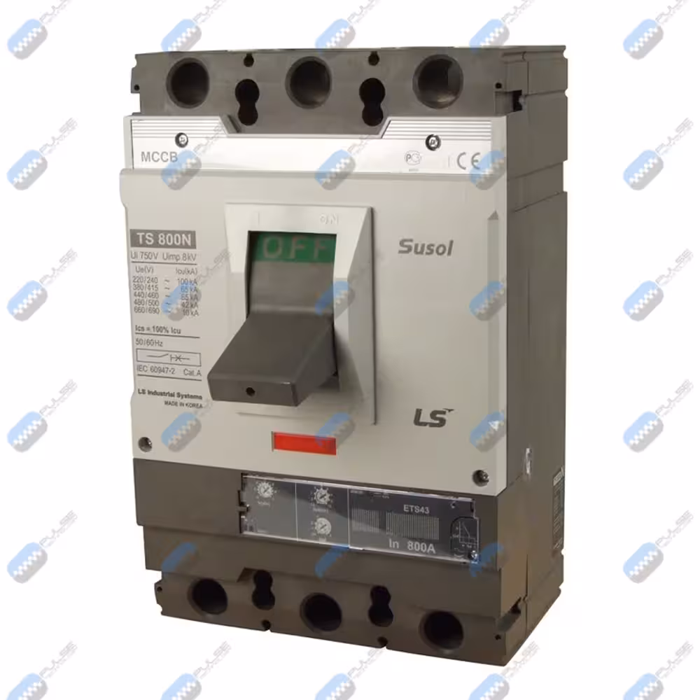 کلید 800 آمپر اتوماتیک کامپکت هیوندای الکترونیکی (قابل تنظیم) سه پل سری TS با کد TS800N ETS 800 3 _قدرت قطع 65KA_تنظیم الکترونیکی: LSI_آمپر فریم 800