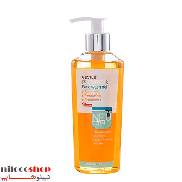 ژل شستشوی صورت پوست نرمال و خشک نئودرم حجم 200 میلی لیتر