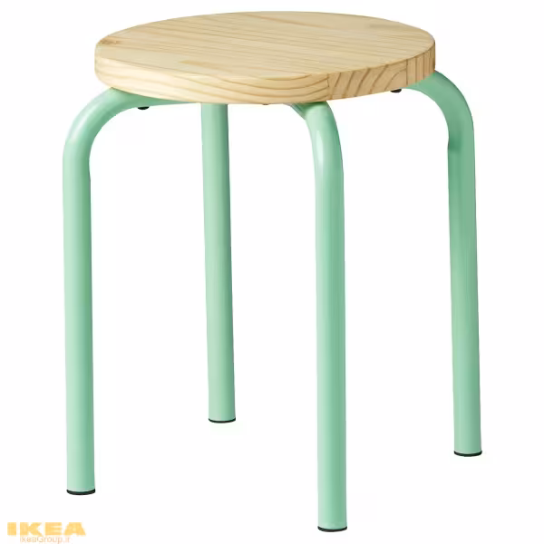 چهارپایه سبز چوب کاج مدل DOMSTEN | برند ایکیا | ارسال 15 الی 20 روز کاری