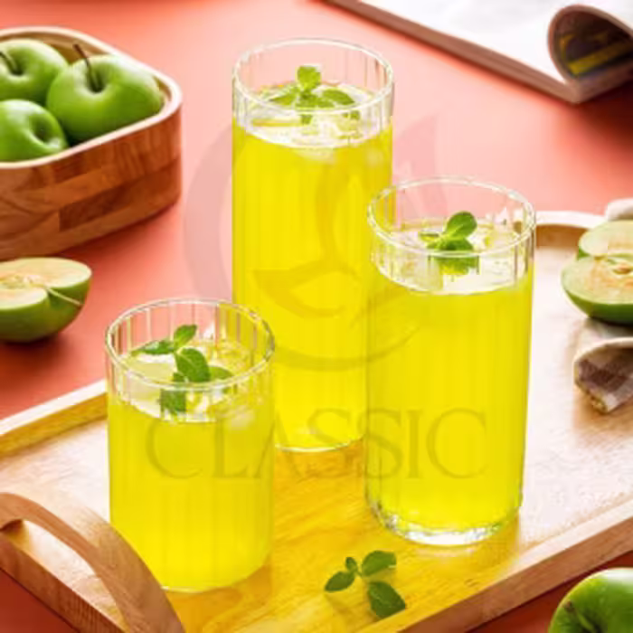 لیوان شیشه‌ای طرح خطی سایز کوچک 1 عددی