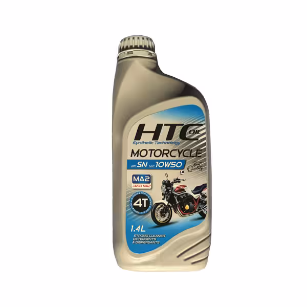 روغن موتور اچ تی سی HTC JASO MA2 مدل 4T SN حجم 1400 سی سی (10W-50) (قرمز)