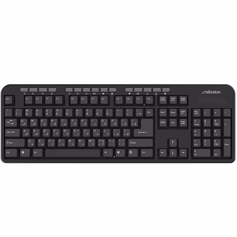 کیبورد بی سیم سیبراتون مدل SKB566W