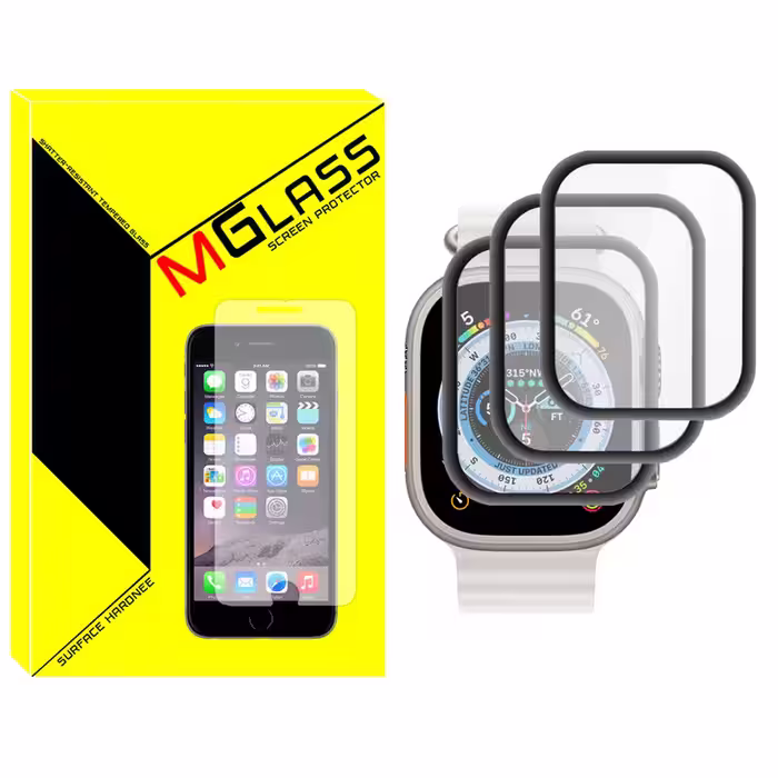 محافظ صفحه نمایش نانو ام‌گلس مدل NMG مناسب برای ساعت هوشمند هاینو تکو T99 Ultra Max بسته سه عددی