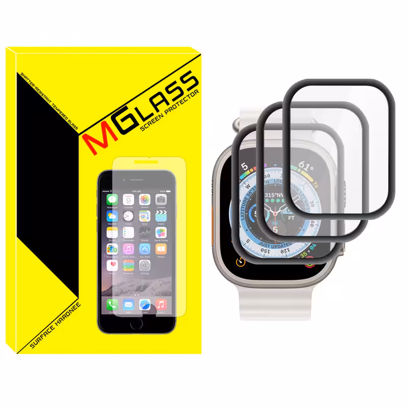 محافظ صفحه نمایش نانو ام‌گلس مدل NMG مناسب برای ساعت هوشمند هاینو تکو T99 Ultra Max بسته سه عددی