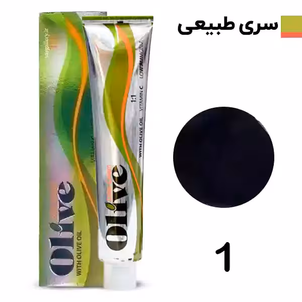 رنگ مو الیو مشکی olive شماره 1