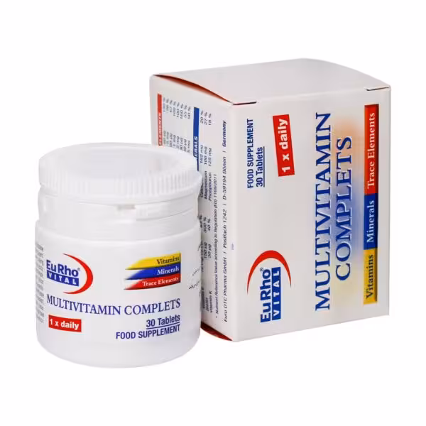 مولتی ویتامین کامپلت 30 عددی یوروویتال MULTIVITAMIN COMPLETS EURHO VITA