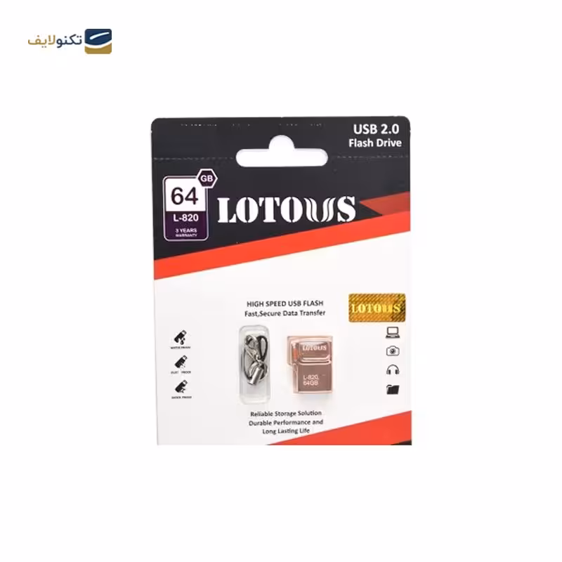 فلش مموری لوتوس مدل L820 ظرفیت 64 گیگابایت