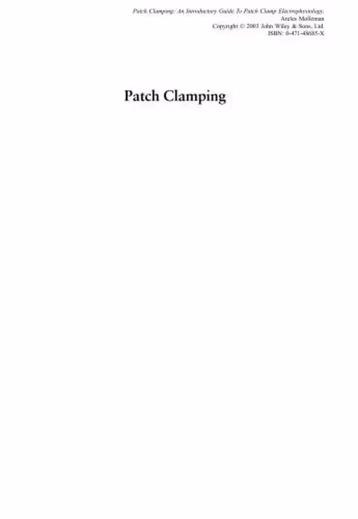 خرید و دانلود نسخه کامل کتاب Patch Clamping: An Introductory Guide to Patch Clamp Electrophysiology
