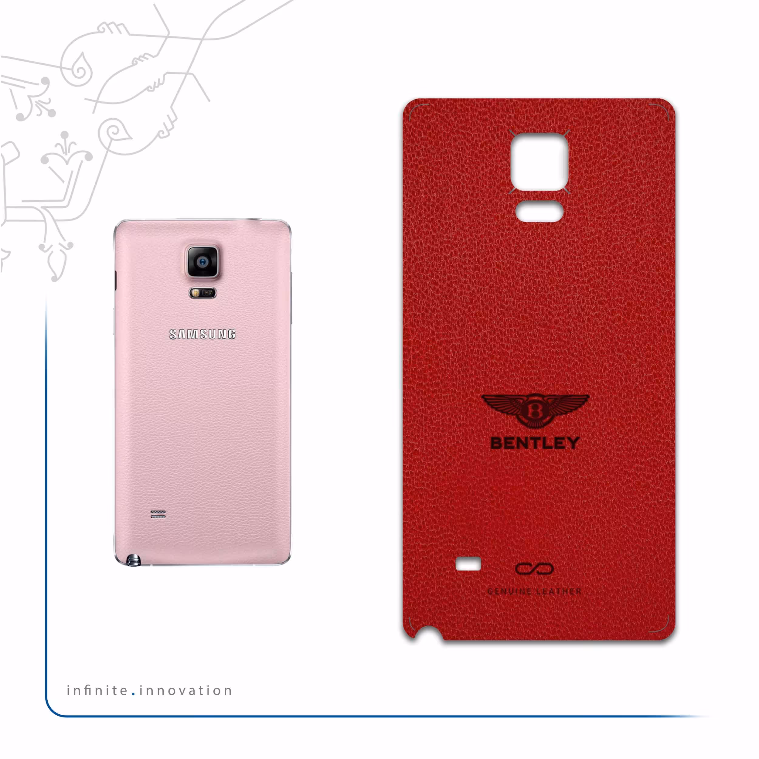 برچسب پوششی ماهوت مدل RL-BNTLY مناسب برای گوشی موبایل سامسونگ Galaxy Note 4